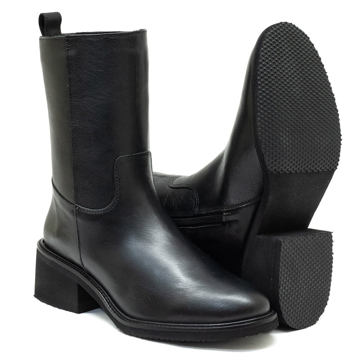Bota de Couro Cano Médio