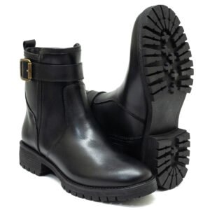 Bota de Couro com Sola Tratorada