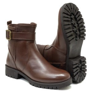 Bota de Couro com Sola Tratorada